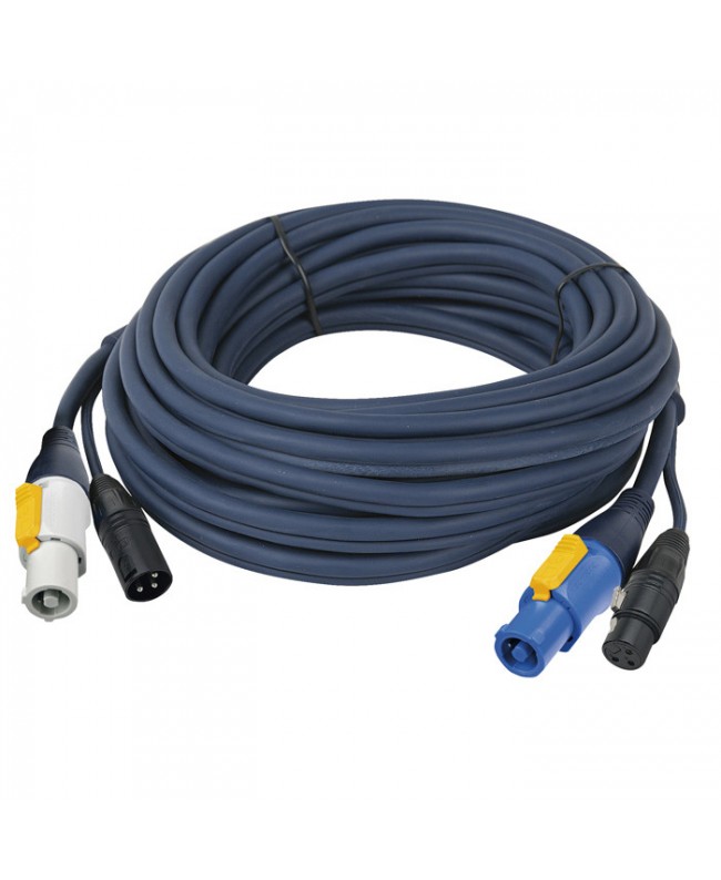 DAP powerCON/XLR M - powerCON/XLR F - DMX / Power 6 m Hybrid Cables Power & DMX Signal