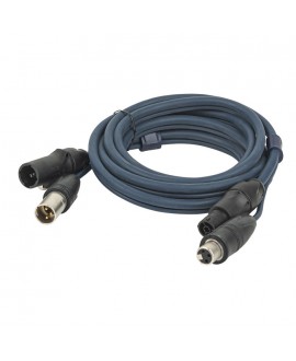 DAP Cavo Hybrid FP-15 - PowerCON True1 & 3-pin XLR IP - 150 cm Hybridkabel Strom- und DMX-Signal