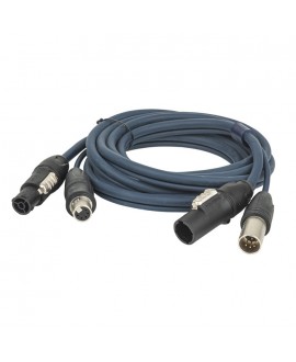 DAP Cavo Hybrid FP-16 - PowerCON True1 & 5-pin XLR IP - 3 m Hybridkabel Strom- und DMX-Signal