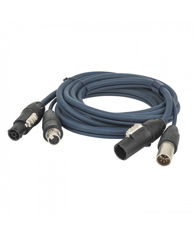 DAP Cavo Hybrid FP-16 - PowerCON True1 & 5-pin XLR IP - 6 m Hybrid Cables Power & DMX Signal