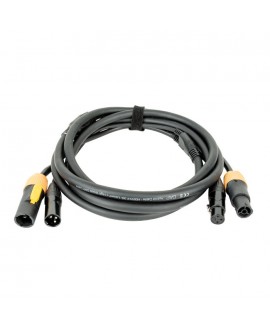 DAP FP22 Hybrid Cable - Power Pro True & 3-pin XLR - D MX / Power - 3 m Cavi ibridi alimentazione & segnale DMX