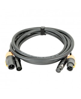 DAP FP23 Hybrid Cable - Power Pro True & 5-pin XLR - D MX / Power - 150 cm Cavi ibridi alimentazione & segnale DMX