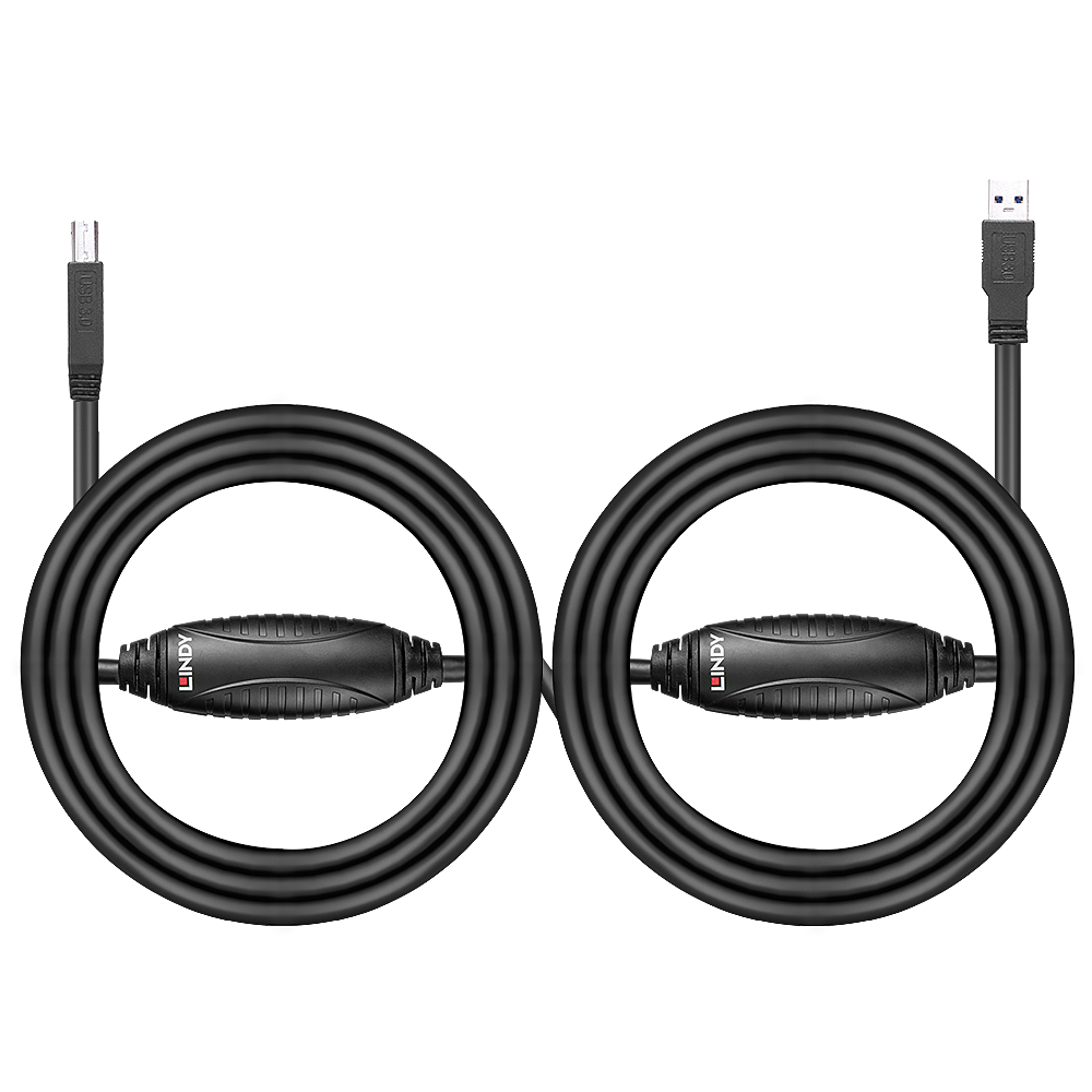 Lindy 41783 Cavo USB 2.0, Trasparente
