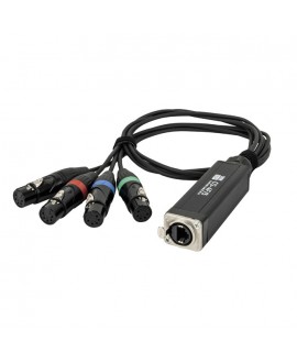 Showgear CS-4F/5 - 4-channel DMX shuttle snake via network cable DMX Adapter Cables