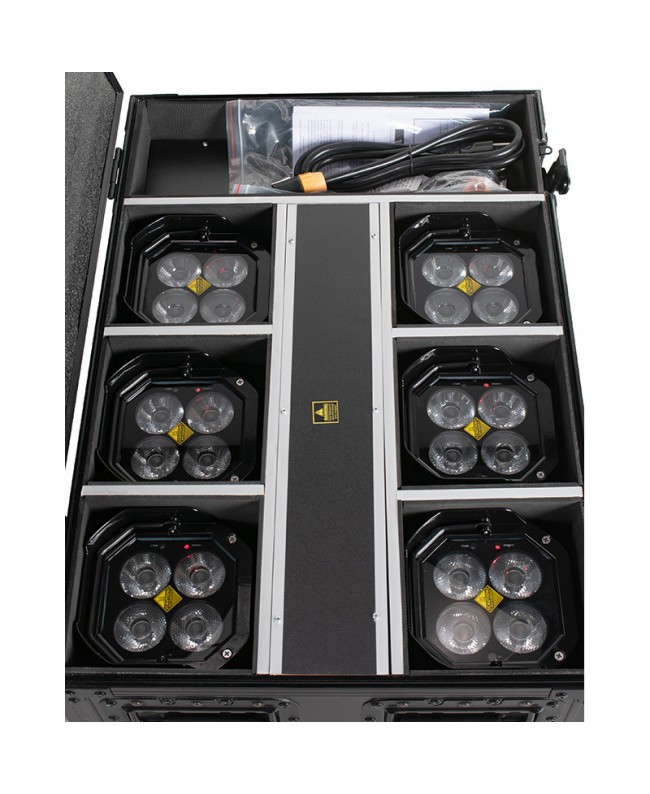 ADJ Mirage Q6 Pak Black Fari LED a batteria