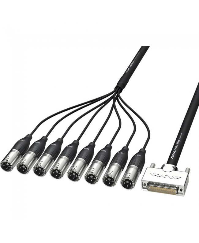 ALVA AO25-8XPRO3 D-Sub25 male to 8 x XLR male 3m Converter Cables