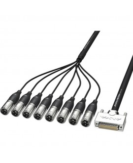 ALVA AO25-8XPRO10 D-Sub25 male to 8 x XLR male 10m Converter Cables
