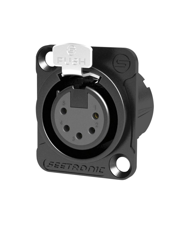 Seetronic MK5F2C-BG Telaio XLR 5P, femmina Connettori a panello XLR 5-pin