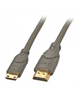 LINDY 41031 High-Speed-HDMI-Kabel Premium, Typ A/C, 1m HDMI Monitor Kabel