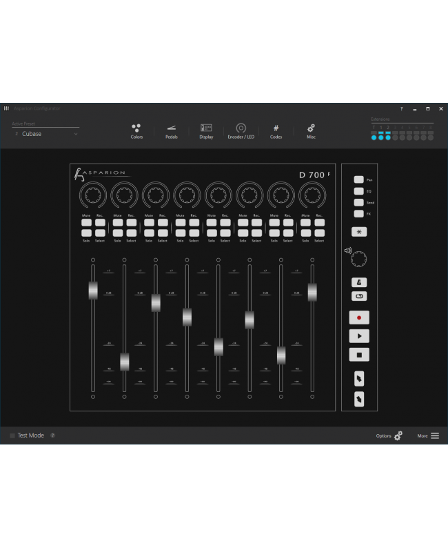 Asparion D700FT Fader Transport DAW Controller