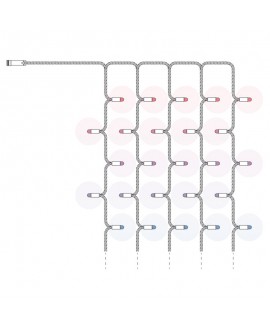 Twinkly PRO Capsule Curtain 5 x 50 RGB LED - clear Light Decoration