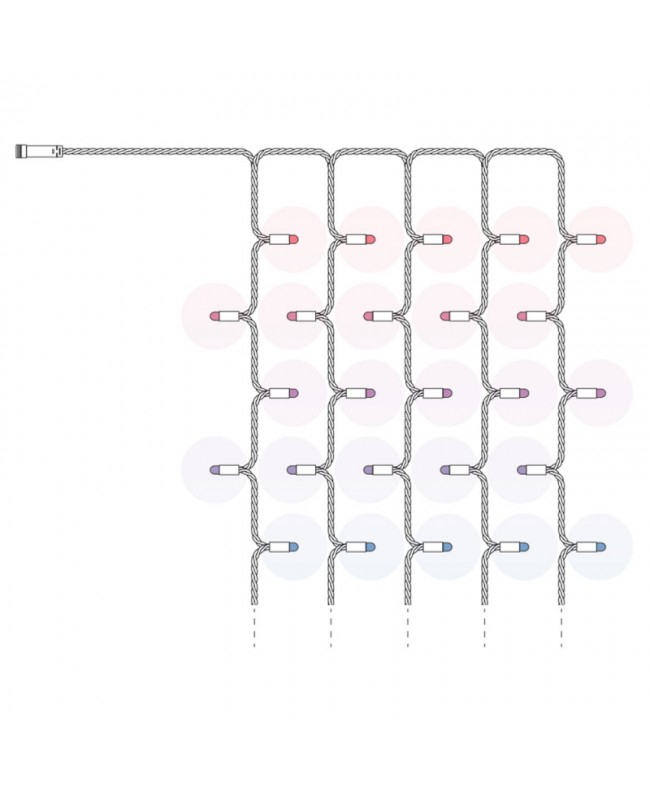 Twinkly PRO Capsule Curtain 5 x 50 RGB LED - clear Decorazione luminosa