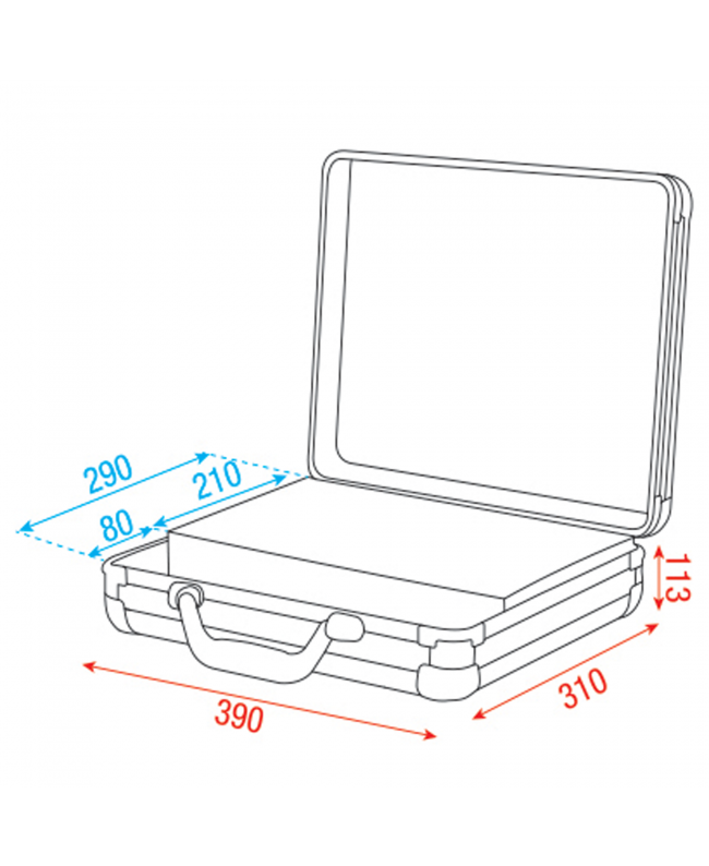 Showgear Case Black for 7 Microphones Custodie per microfoni