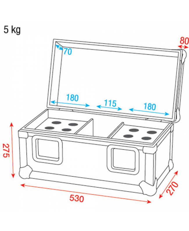 Showgear Pro Case for 12 Mics Custodie per microfoni