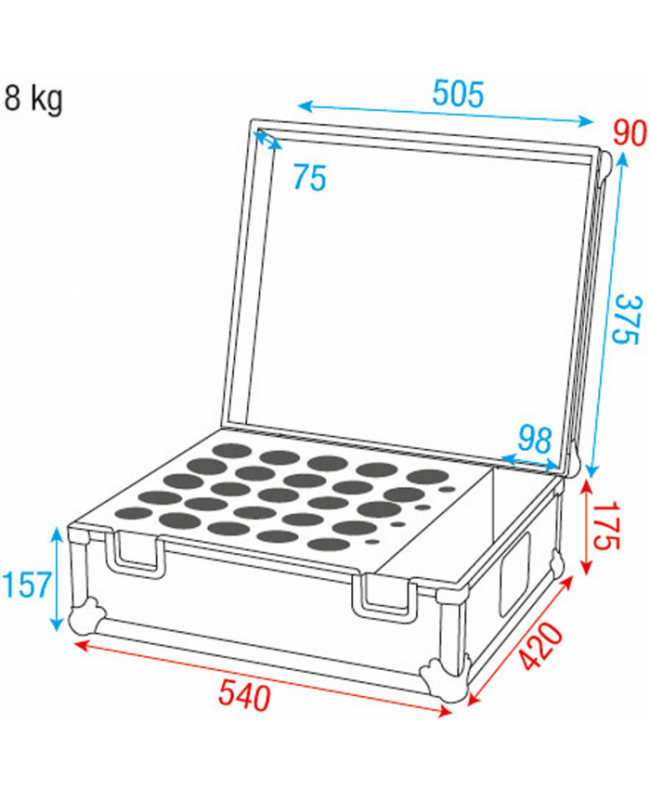 Showgear Pro Case for 25 Mics Custodie per microfoni