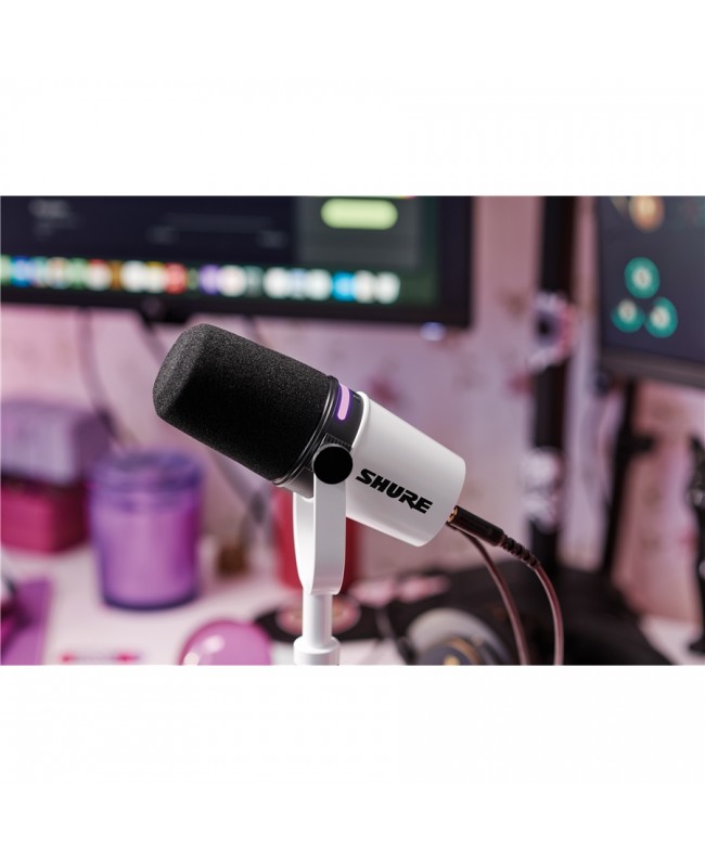 SHURE MV7+ White USB Microphones