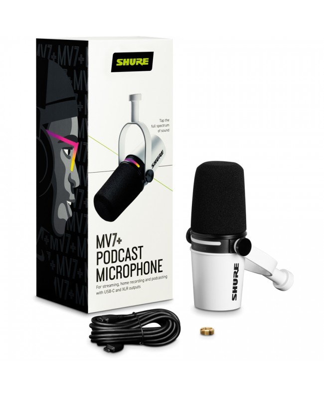 SHURE MV7+ White Microfoni USB