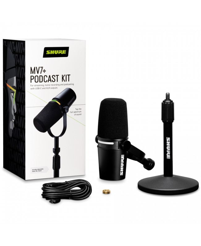 SHURE MV7+ Podcast Kit Microfoni USB