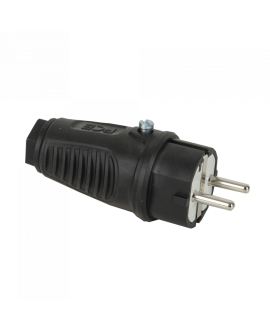 PCE Rubber Schuko Connector Male SCHUKO Cable Connectors