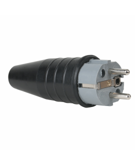 PCE Rubber Schuko Connector Male Connettori volanti SCHUKO