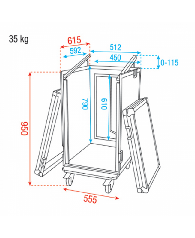 Showgear Combi Case Rack 19"