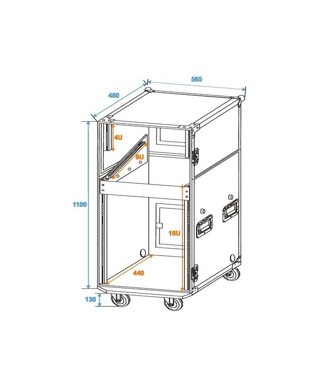 ROADINGER Special Stage Case Pro con ruote Rack 19"