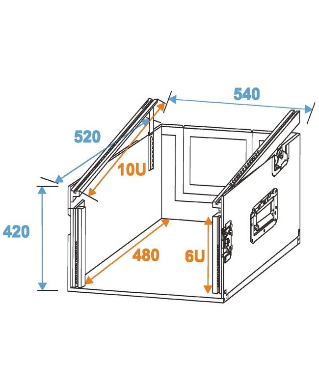 ROADINGER Special Combo Case Pro, 6U Rack 19"