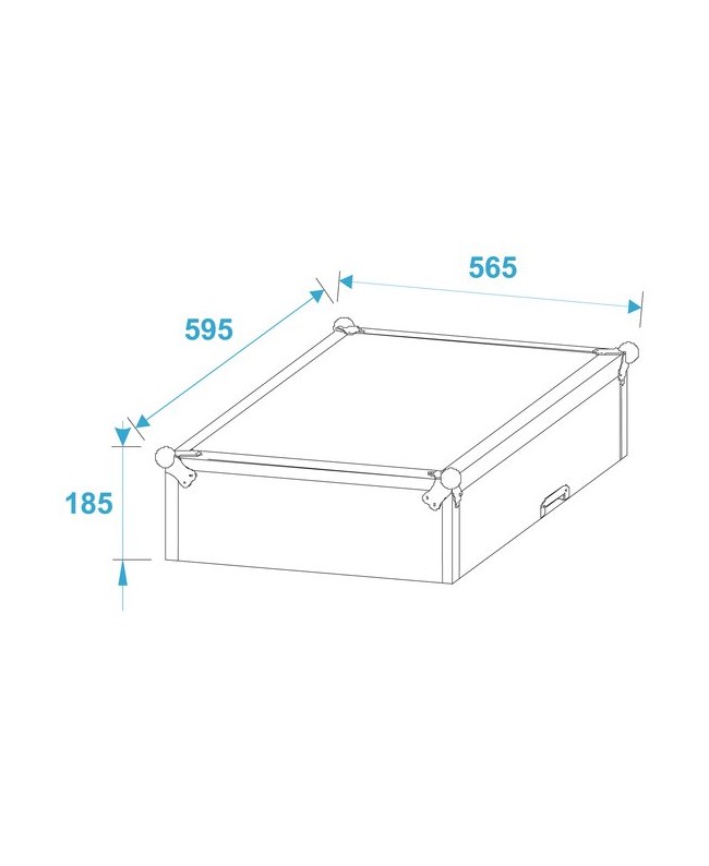 ROADINGER Special Combo Case LS5 Laptop Desk, 14U 19" Rack