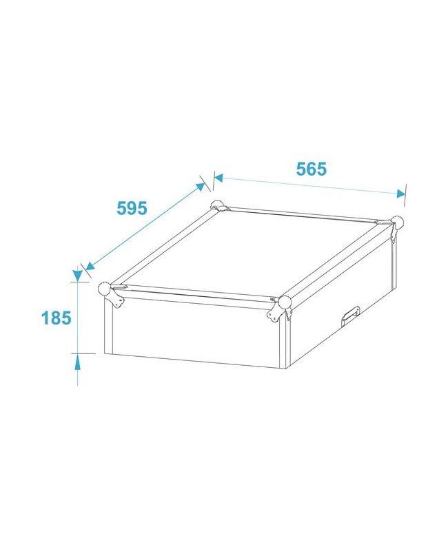 ROADINGER Special Combo Case LS5 Laptop Desk, 14U 19" Racks