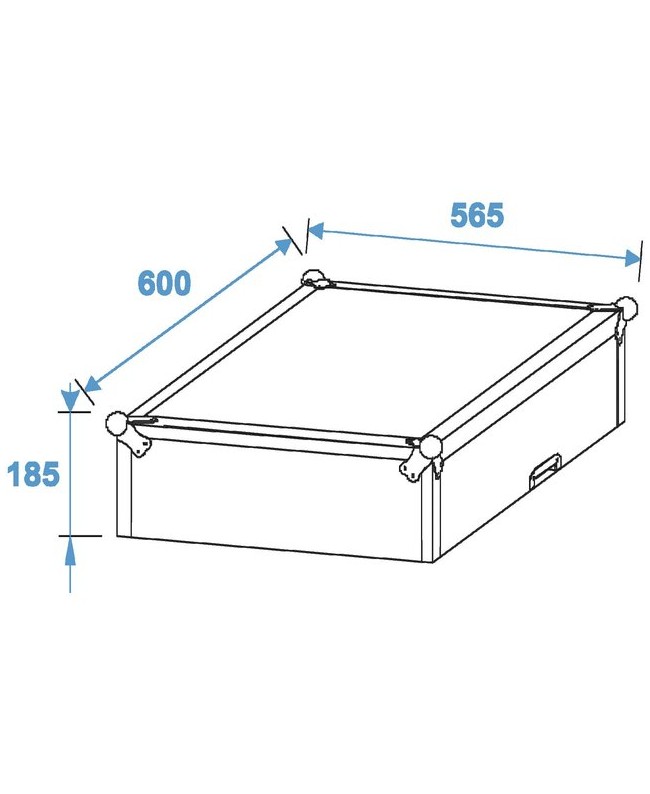 ROADINGER Special Combo Case LS5 Laptop Desk, 6U 19" Racks