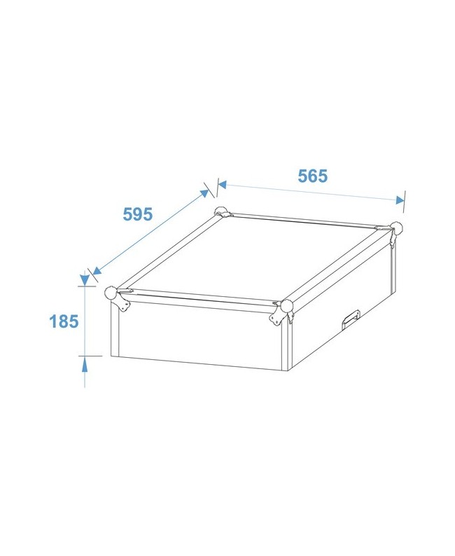 ROADINGER Special Combo Case Pro LS5 Laptop Desk, 17U mit Rollen 19" Rack