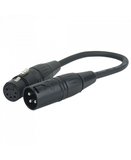 DAP FLA37 - XLR 3P male to XLR 5P female DMX Adapter Cables