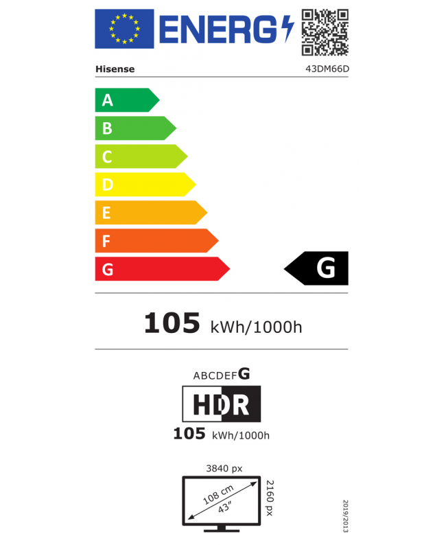 Hisense 43DM66D 43” 4K UHD IPS Digital Signage Display - 24/7 Operation Digital Signage Displays