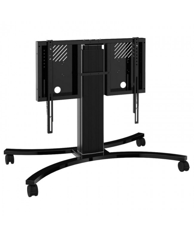 CELEXON Expert electrically height-adjustable Display Trolley for Monitors 42-86" - 50 cm Floor Supports