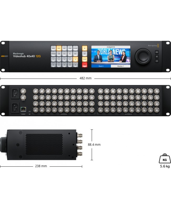 Blackmagic Design Videohub 40x40 12G Convertitori