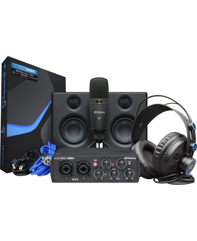 PreSonus AudioBox USB 96 Studio Ultimate Bundle - 25th Anniversary Active Nearfield Monitors