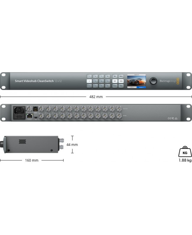 Blackmagic Design Smart Videohub CleanSwitch 40x40 12G Convertors