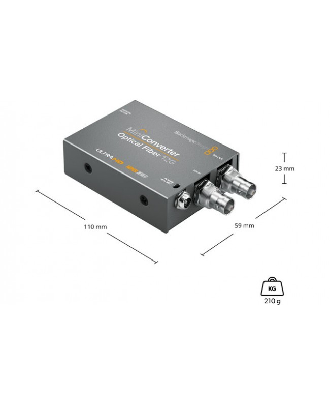 Blackmagic Design Mini Converter Optical Fiber 12G Convertitori