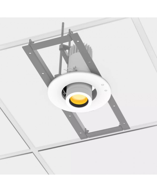 PROLIGHTS EclDisplay CeilingAdapterFlange White Optics for Gallery Lights