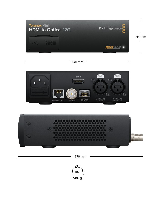 Blackmagic Design Teranex Mini HDMI to Optical 12G Convertitori Segnale Video