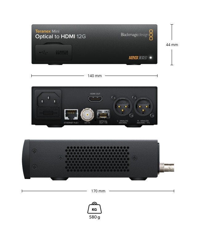 Blackmagic Design Teranex Mini Optical to HDMI 12G Convertors