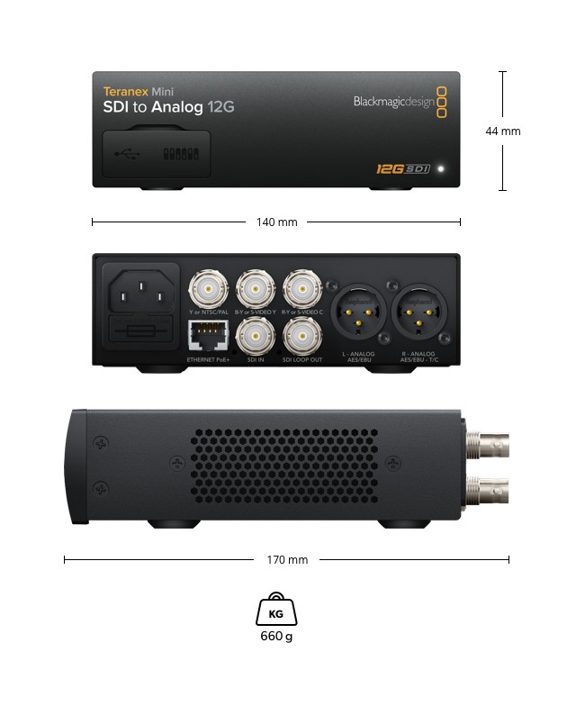 Blackmagic Design Teranex Mini SDI to Analog 12G Convertitori