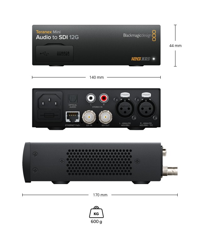 Blackmagic Design Teranex Mini Audio to SDI 12G Convertors