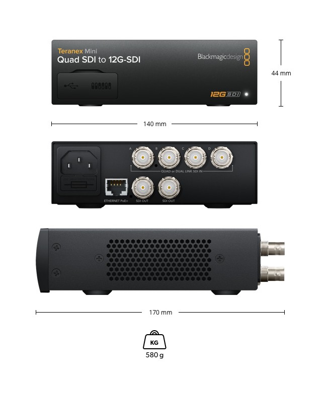 Blackmagic Design Teranex Mini Quad SDI to 12G-SDI Convertitori