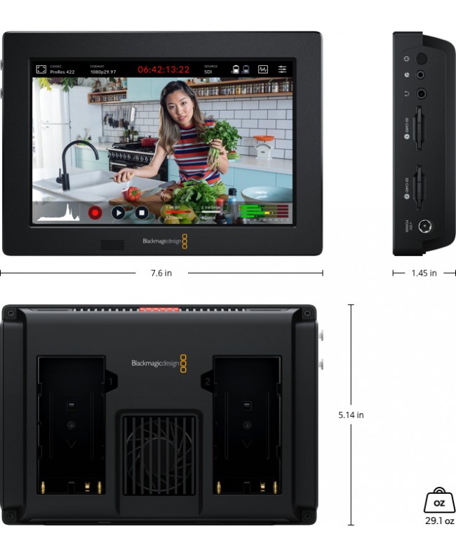 Blackmagic Design Video Assist 7 3G Monitor di gestione segnale