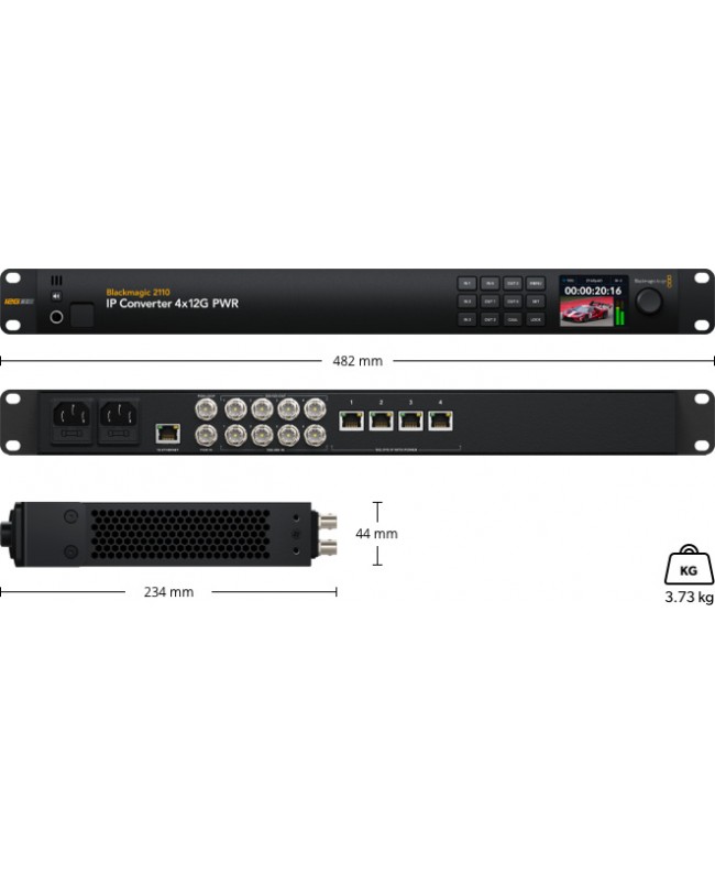 Blackmagic Design 2110 IP Converter 4x12G PWR Convertitori