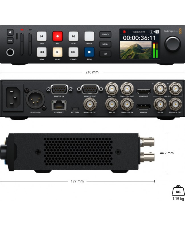 Blackmagic Design HyperDeck Studio HD Plus Video Players & Recorders