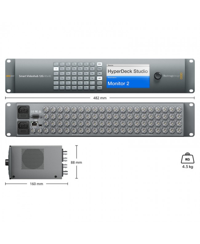 Blackmagic Design Smart Videohub CleanSwitch 40x40 12G Convertors