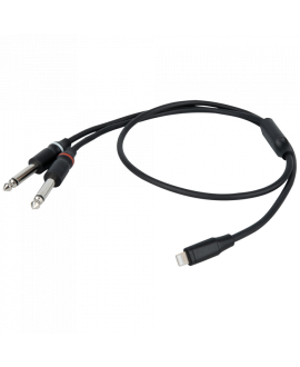 DAP FL101 - Lightning to 2 Mono Jack L/R 1,5m Y Cables