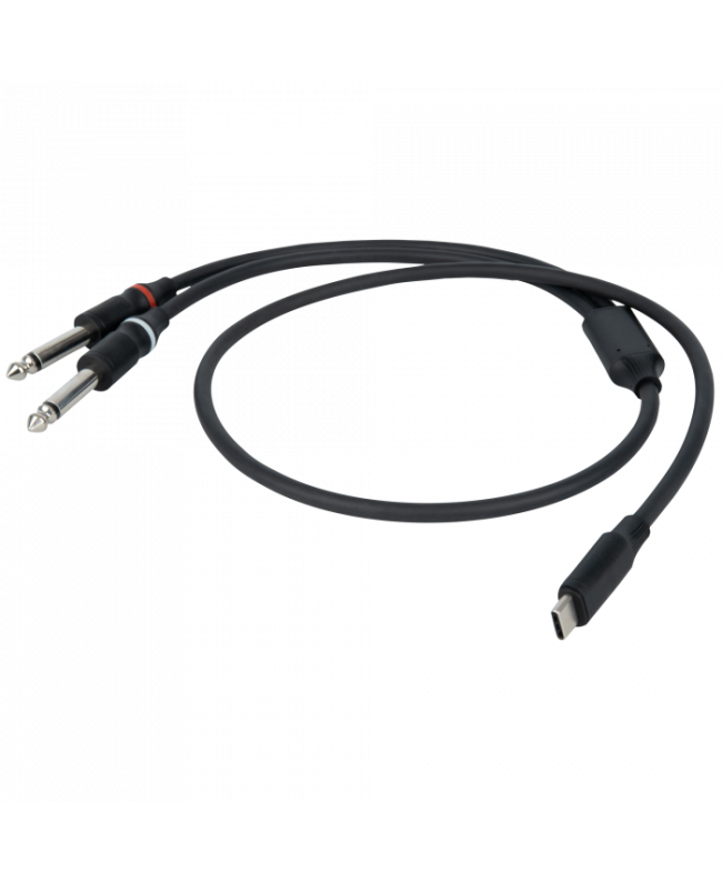 DAP FL111 - USB-C to 2 Mono Jack L/R 1,5m Y-Kabel